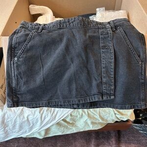 We The Free Charcoal Denim Skirt